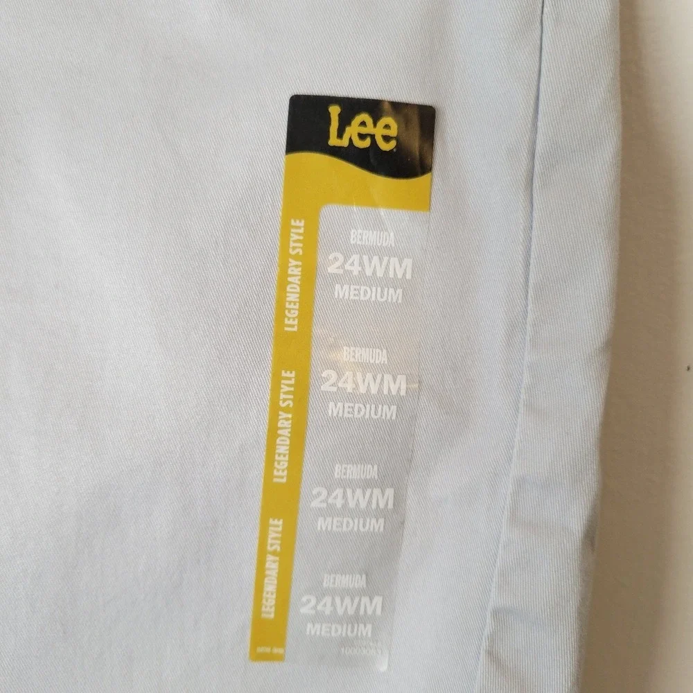 Lee Legendary Plus Womens‎ Bermuda Shorts Light Gray MidRise 9